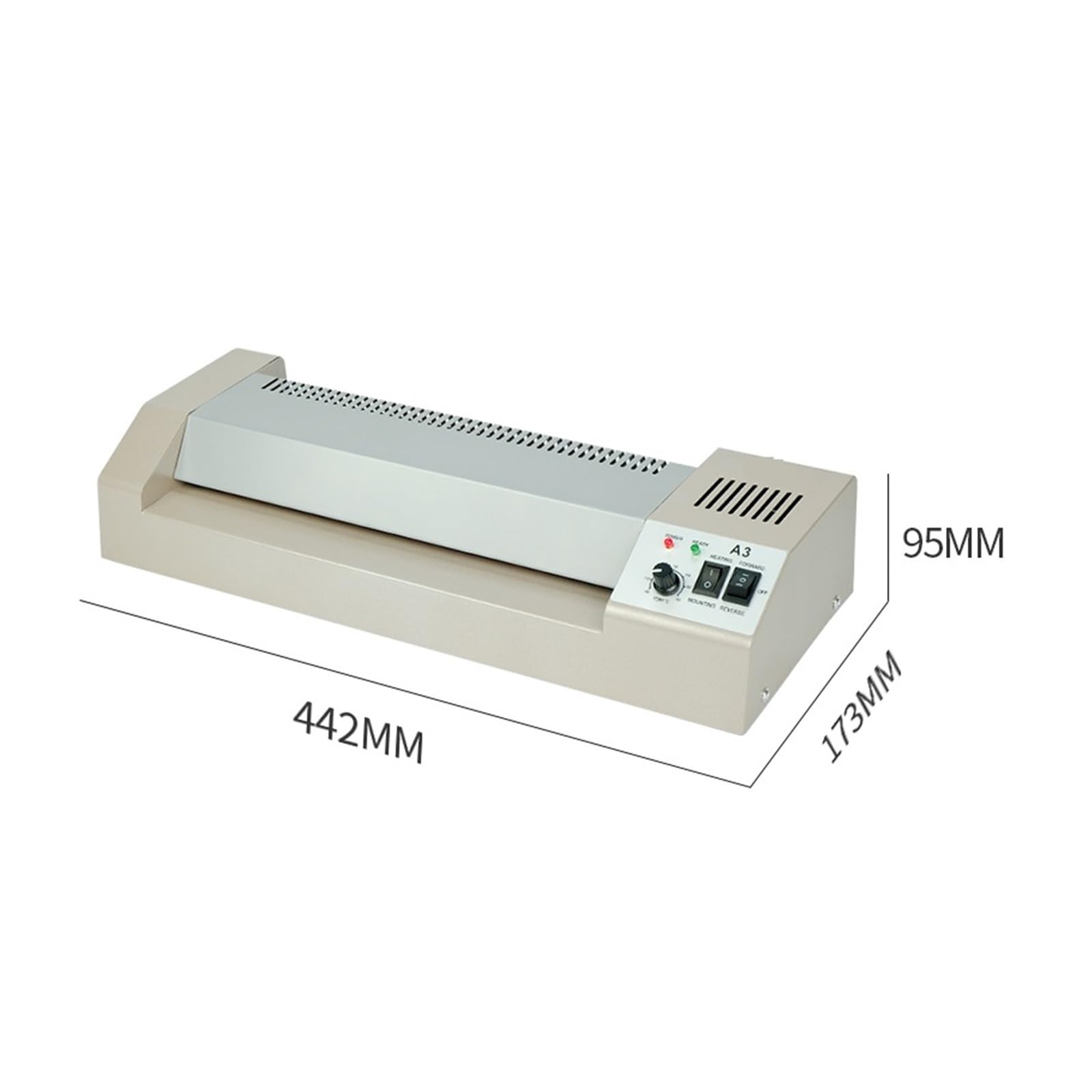 Macchina for laminazione fotografica LM-320 Macchina for laminazione fotografica a caldo e a freddo, 4 rotoli, pellicola for buste A3 e A4 Per ufficio, scuola