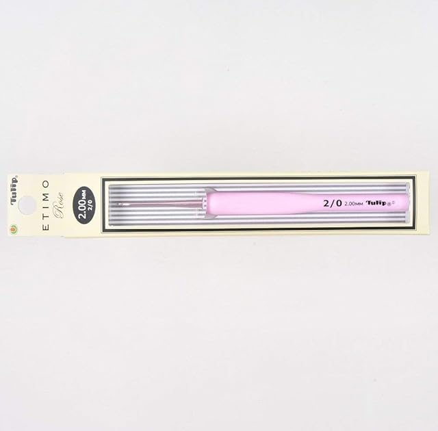 Tulip ETIMO ROSE Cushion Grip Aluminium Silver Crochet hook (2.0mm)
