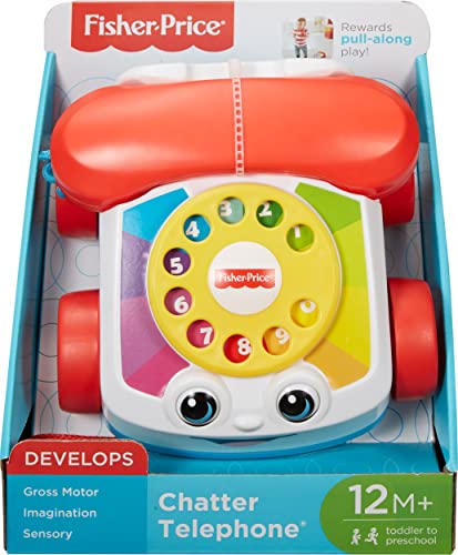 Fisher-Price FGW66 - Plappertelefon Motorikspielzeug mit Geräuschen, Babyspielzeug ab 12 Monaten, mehrfarbig - Image 7