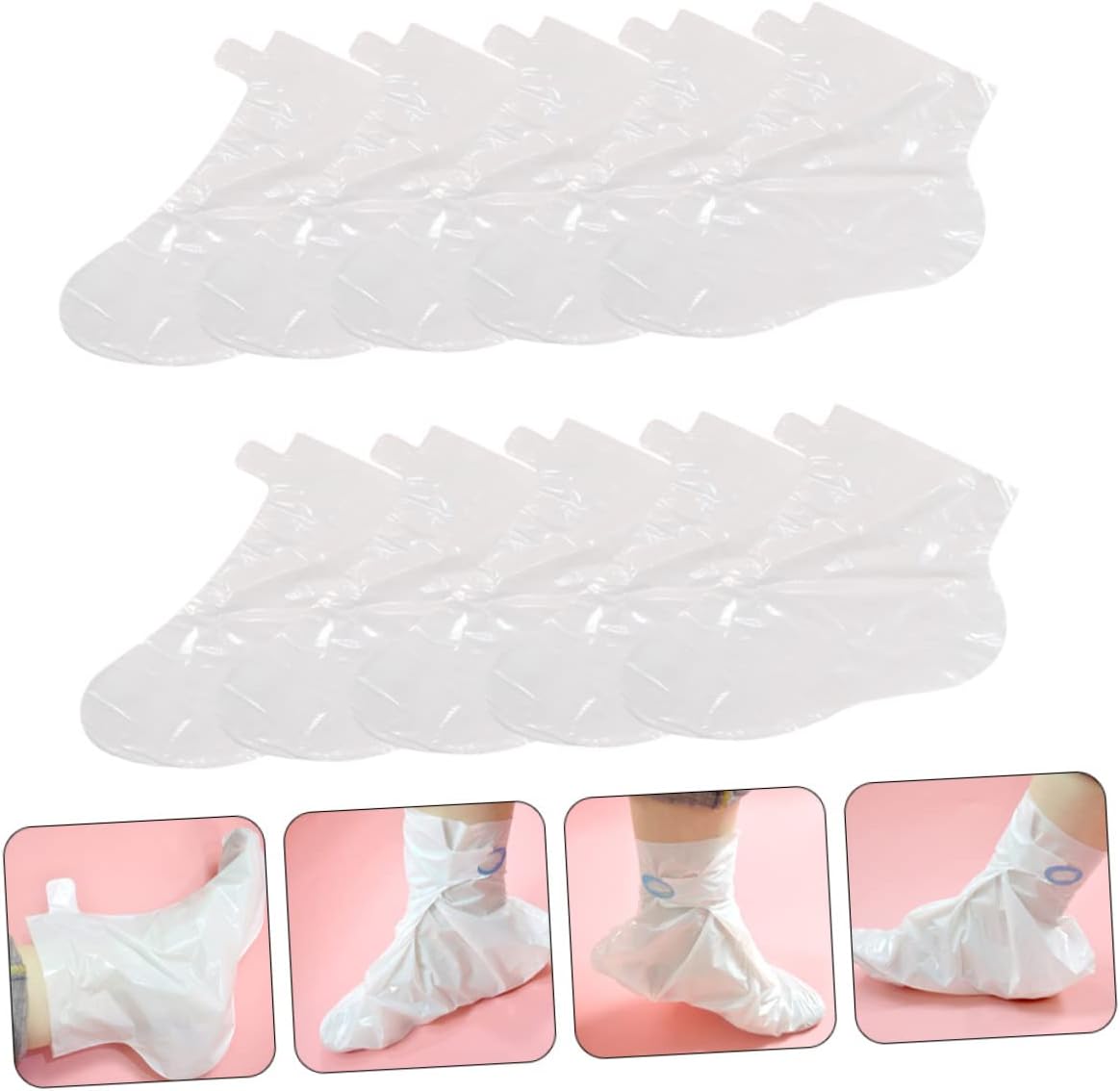 Outanaya 50pcs Therapeutic Foot Covers Paraffin Bath Liners Use As Foot Soaking Bag Mask