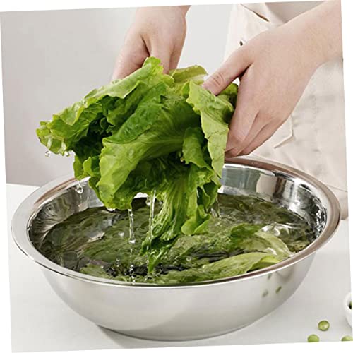 GANAZONO 2 Stück Edelstahltopf Edelstahlbehälter Gemüsebehälter Behälter Für Obst Küche Edelstahlbecken Dickes Becken Aufbewahrungsbecken Nicht Magnetisch Spülbecken Obstständer – Bild 3