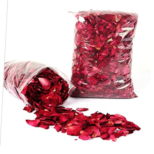 Pétalos secos de rosa roja para baño y decoración miniatura 2