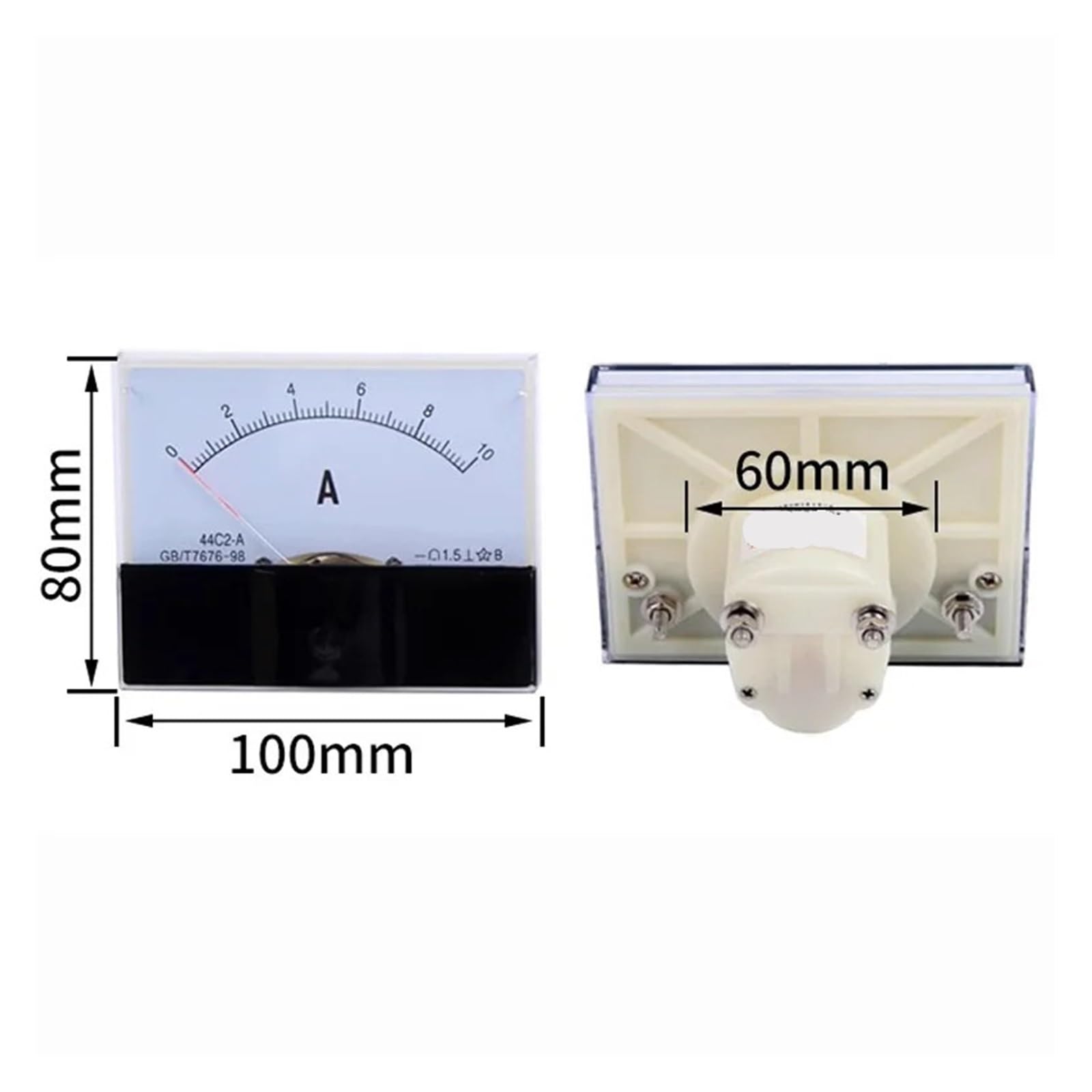 ampèremètre Ampèremètre à Aiguille analogique à Panneau 44C2 DC 1A 3A 5A 10A 15A 20A 30A 50A 75A 100A 150A 300A 450A 500A Ampèremètre(10A)