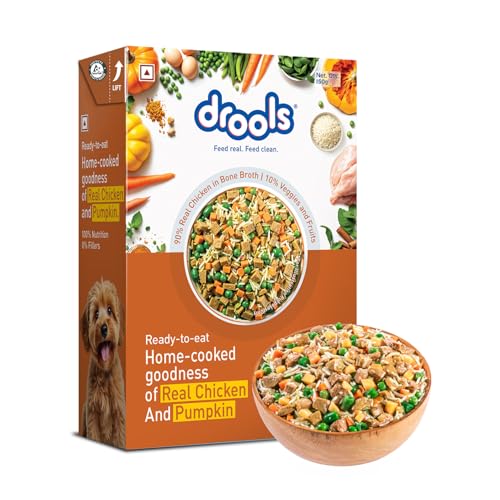 Image of Drools Tetra Pack Dog Food Real Chicken & Pumpkin, for Adult & Puppy, 150g | Enhances Palatability and Support Joint Health | Retains Freshness & Flavours | Support Gut Health | Better Bioavailability