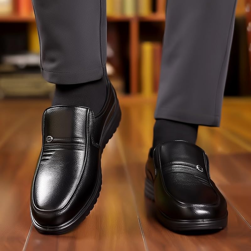 Men's Retro Genuine Leather Soft-Soled Loafers Fashion Casual Comfortable Soft Walking Shoes3