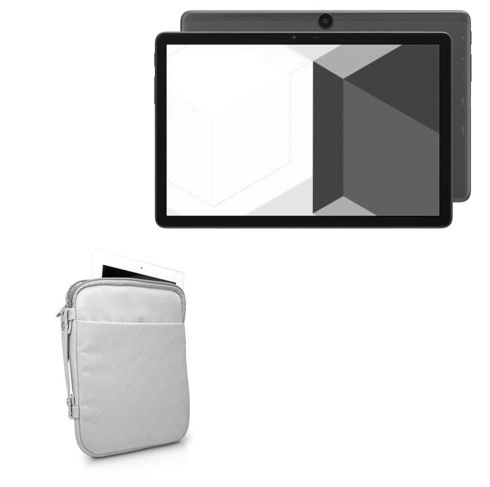 BoxWave Case Compatible with Alldocube Smile X - Quilted Carrying Bag, Soft Synthetic Leather Cover w/Diamond Design - Cool Grey