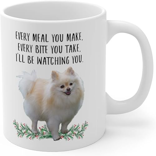 Miniatura 3 de Lovesout Divertidos regalos de oro blanco de Pomerania para mujeres, Día de la Madre 2025 Every Meal You Make Every Bite You Take Taza de café Taza