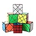 ROXENDA Speed Cubes,Speed Cube Set - Skew Axis Windmill Fisher Ivy 3x3x3 Speed Cube Smooth Magic Cubes Puzzles Collection - 6 Pack