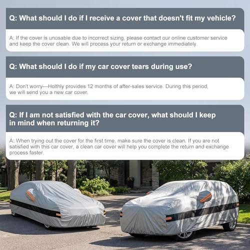 Image of 10 Layers SUV Car Cover Custom Fit for GMC Terrain(2010-2026), Waterproof All Weather for Automobiles, Outdoor Full Cover Sun Dust Rain Protection with Cotton. Silver