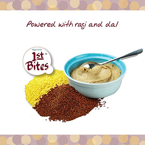 Image of Pristine 1st BITES Baby Cereal 300g | Baby Food (8-24 Months) Stage-2, Organic Ragi & Dal | Infant Food
