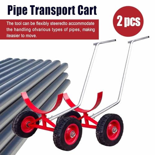 Generisch Heavy Duty Rohr Cart 1000kg Kapazität Solide Reifen 360 Schwenken für Stahl PVC-Rohrbaulager Transport