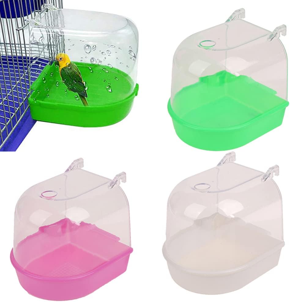 鳥用水浴び 容器 水浴びケース 透明軽い バスタブ 浴槽 インコ 文鳥 小鳥用 水浴び 水遊び