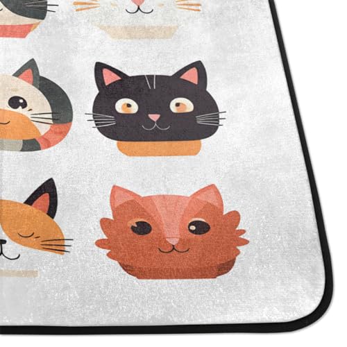 Tapis enfant chat antidérapant idéal pour chambre et salon - 6
