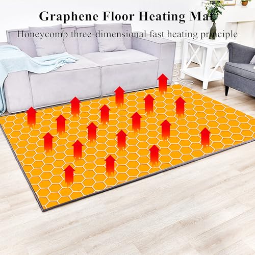 Calefactor eléctrico de alfombra térmica de cristal de carbono miniatura 2
