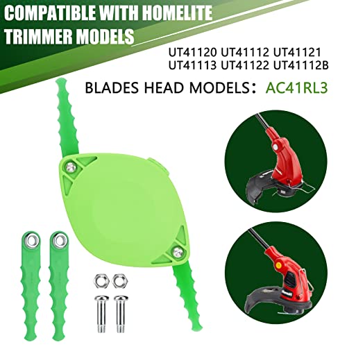 Eyoloty AC41RL3 Blades Head & 27Ft 0.065\" Replacement Line Spool Compatible with Homelite UT41120 UT41112 UT41121 UT41113 UT41122 UT41112B Electric String Trimmer WeedEater,with Trimmer Part (24-Pack) - Thumbnail 3