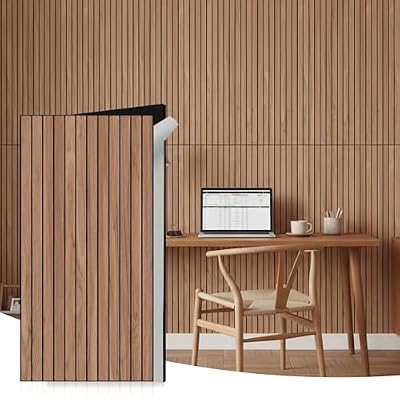 WoveN SounD Acoustic Wall Panels, Teak, 10 Pack, 47.2x23.6 in