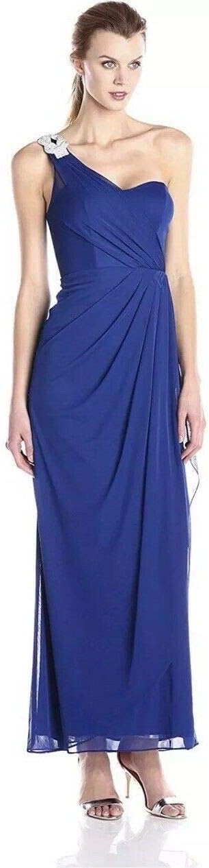Xscape Women's One Shoulder Gown with Embellishment