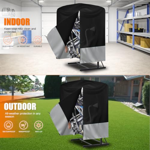 Funda para bicicleta de garaje y balcones en color negro resistente 6