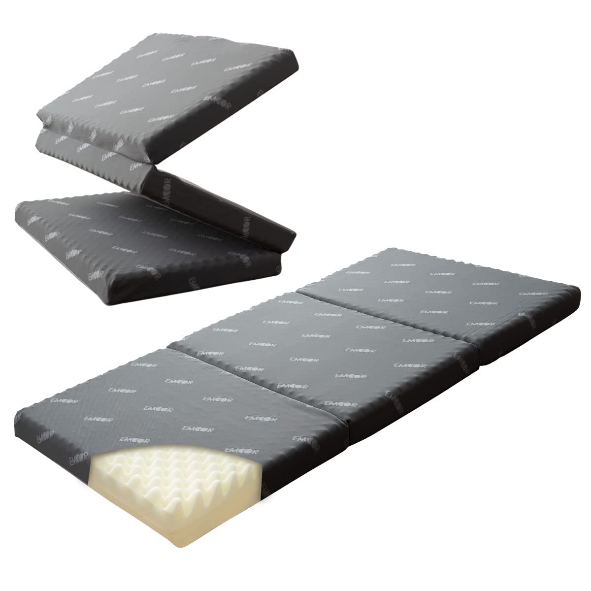 Amazon.com - EMOOR Tri-Fold Mattress Start Twin (76.76x38x3in