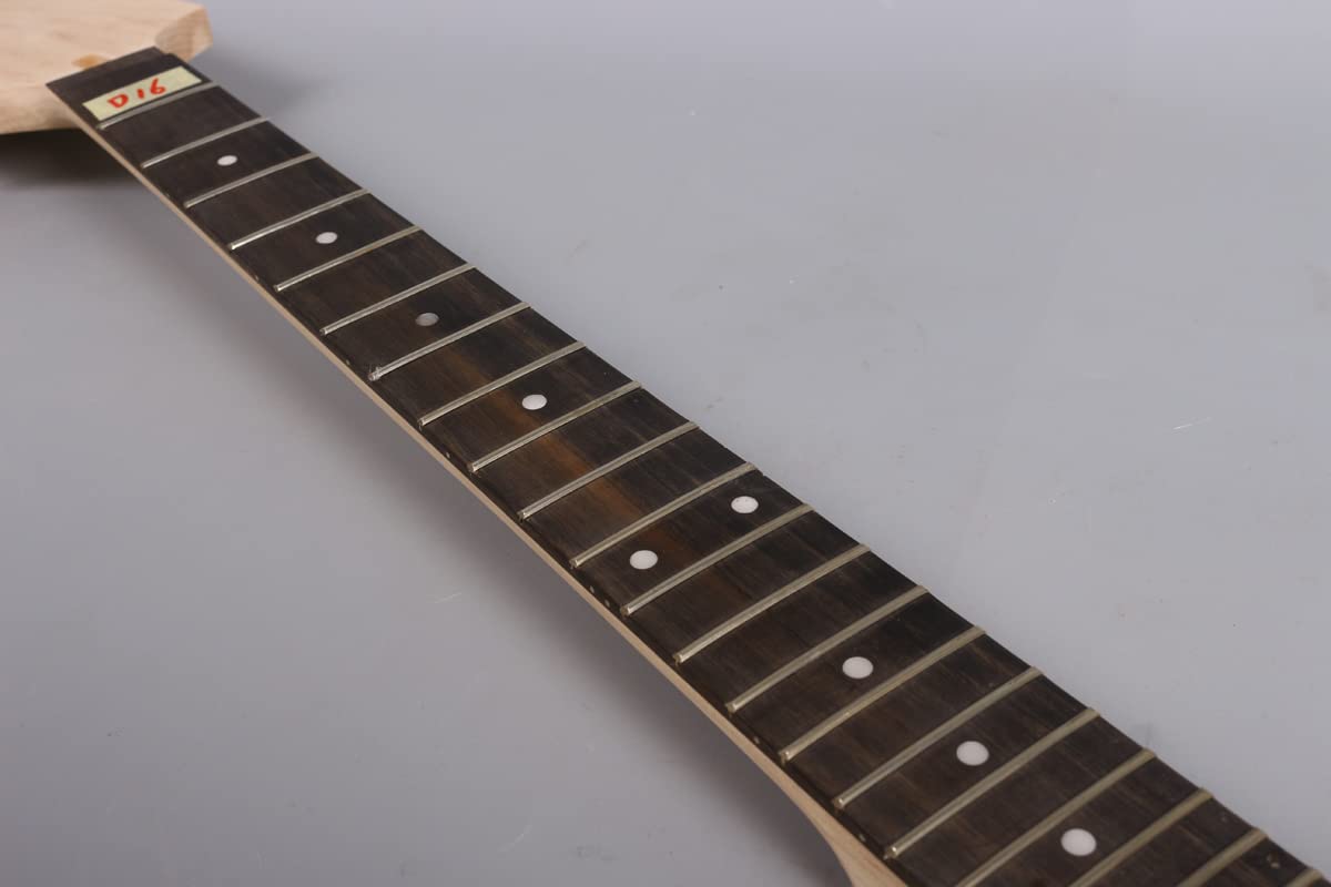 7string chitarra collo 24fret 25.5 pollici legno acero con palissandro chitarra tastiera collo largo paddle testa fai da te chitarra Dot intarsio