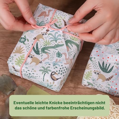 Geschenkpapier Kinder, 6 Bögen Geschenkpapier Mädchen, Ideal Für Kindergeburtstag Und Einschulung (50 * 70 CM)