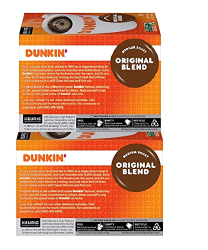 Image of Dunkin Donuts Original Blend, Medium Roast Coffee K Cups - 144 Count