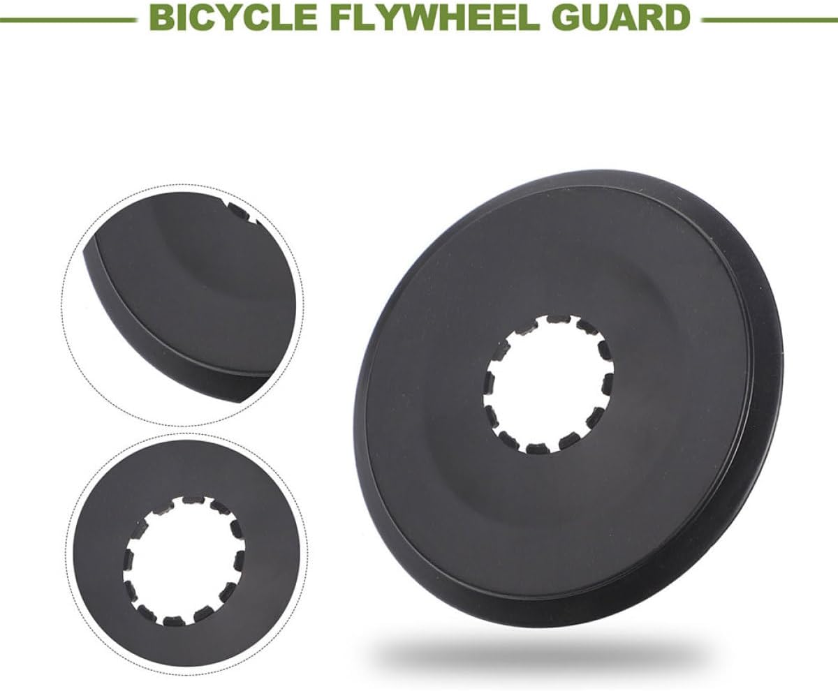 MAGICLULU 12pcs Bike Spoke Protector Rear Derailleur Guard Bicycle Flywheel Sprocket Cover Black Mountain Road Bike Chainring Wheel Accessory