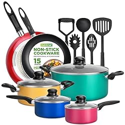 NutriChef 15 Piece Pots and Pans Set
