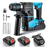 Akku Bohrhammer Kompatibel mit Makita 21V, Schlagbohrmaschine mit 8 Stück Bohrer und Handschuhe, 1,8 Joule, 1200 U/min, 4200 bpm, zum Bohren, Hammerbohren