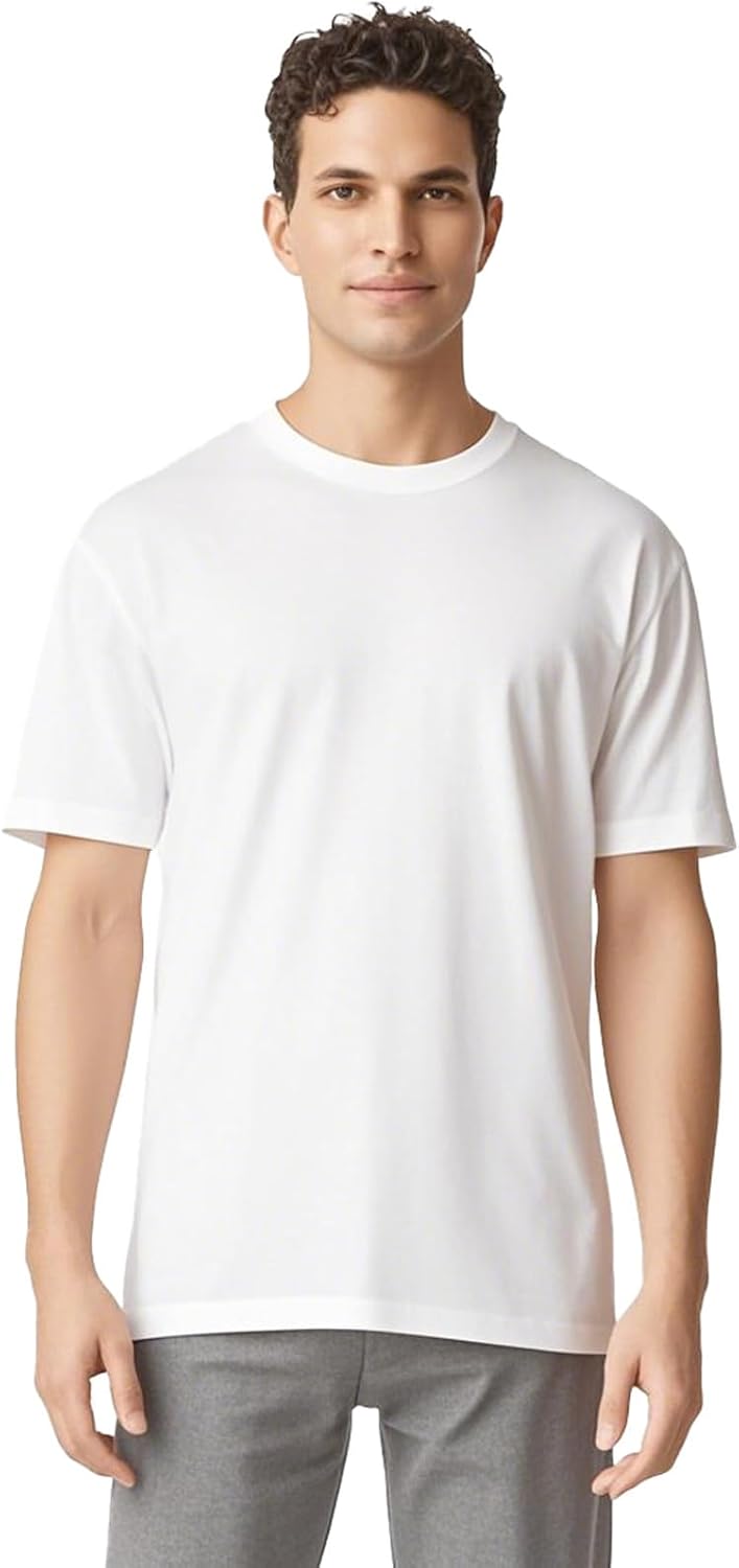 NewDenBer Men's Classic Basic Solid Crew Neck Soft Cotton T-Shirt 4 Pack