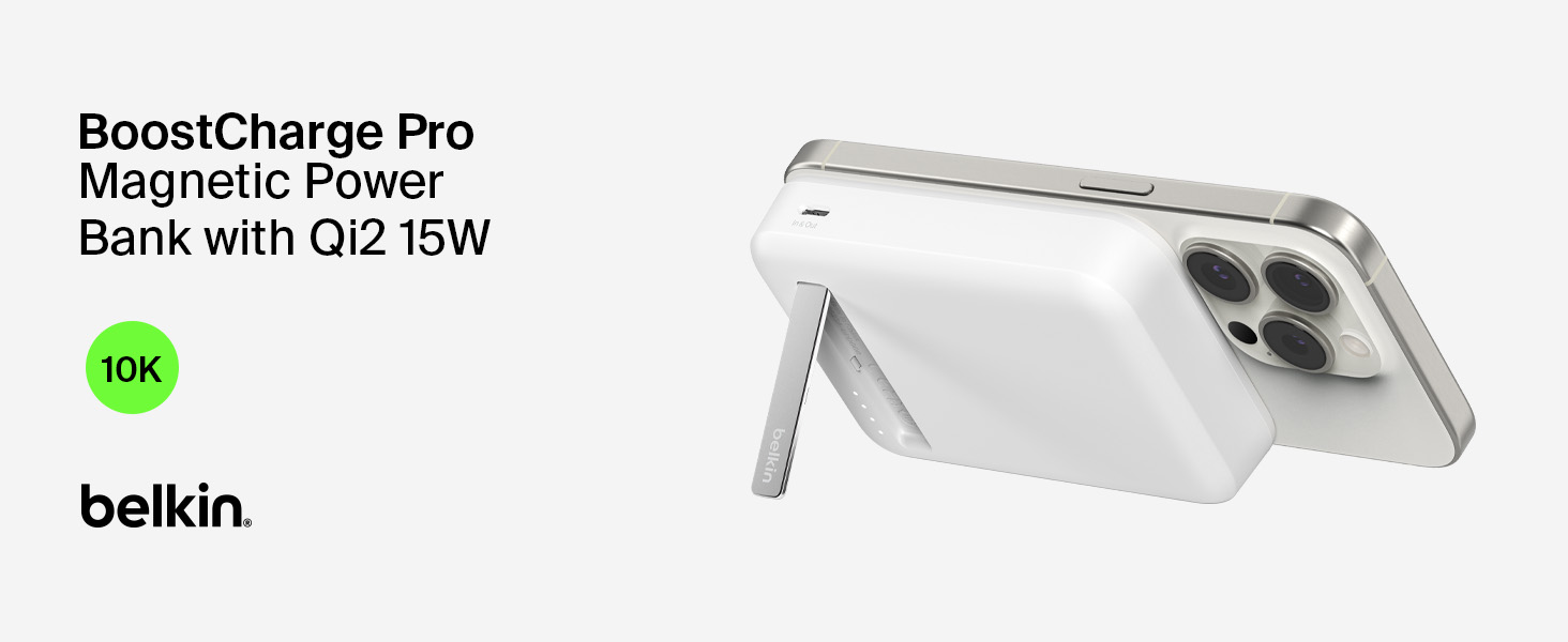 Belkin BoostCharge Pro Wireless Power Bank 10000mAh with Qi2