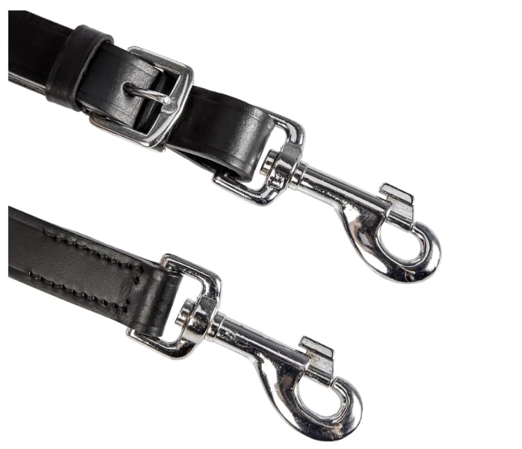 TRIXIE Hundeleine aus Leder Active V-Leine Leder L–XL, 2,00 m 22 mm in schwarz - Verlängerungsleine mit hohem Bewegungsfreiraum - für große bis sehr große Hunde - 18051