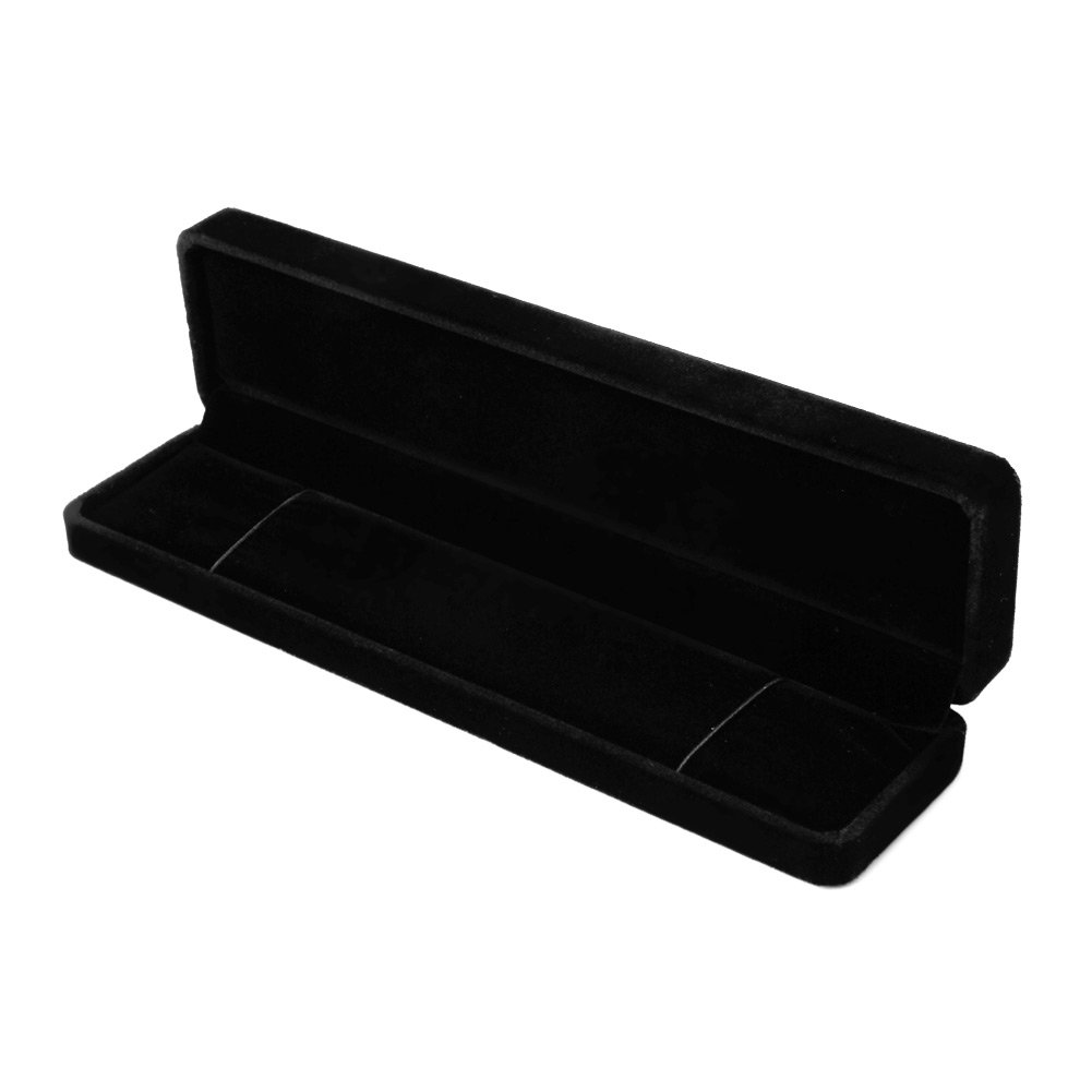 Nihenhao Black Jewelry Box Long Pearl Necklace Bracelet Box Engagement Wedding Gift Jewellery Storage Presentation Boxes Velvet