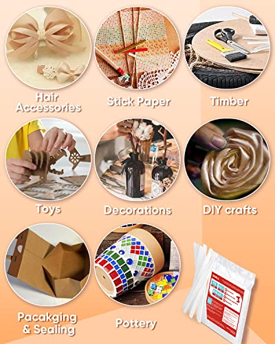 SHALL Full Size Hot Glue Sticks, 0.43” Dia x 8” Long, 70-Pack Clear Hot Melt Glue Gun Sticks for All-Temp Glue Guns, Multipurpose for Kids Adults DIY Art Craft Sealing Repairing Festival Decoration - Image 7