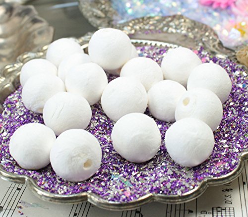White - Spun Cotton Balls - Set of 10 - 6-100-0200 by Meyer Imports
