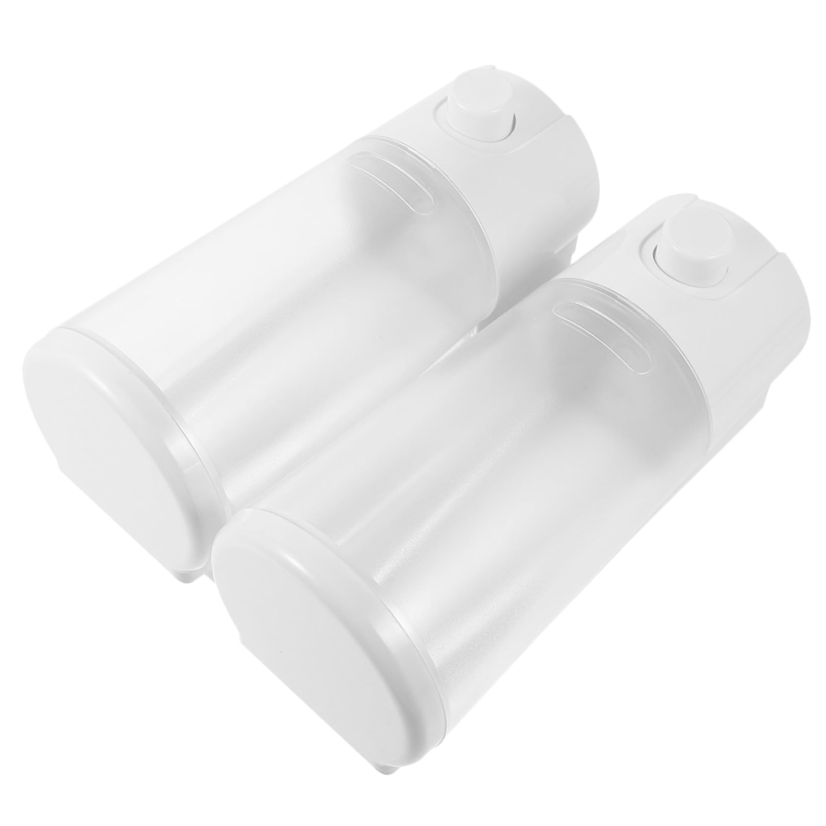 UKCOCO Dispensador de Jabón y Champú sin Taladrar para Pared Doble Botella Fácil Instalación Práctico para Baño y Ducha Reutilizable y Resistente para Hogar y Hotel