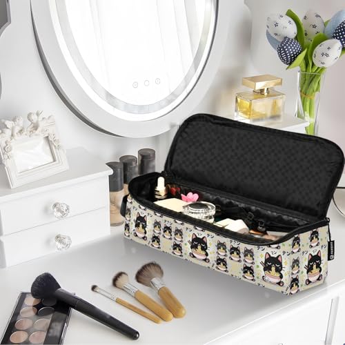 Bolsa de viaje para herramientas de cabello con tapete resistente al calor, estuche doble capa para rizadora, plancha, secador y organizador de accesorios miniatura 7