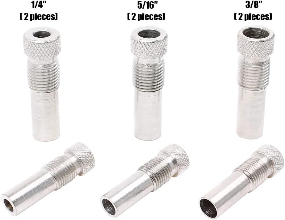 AUTOTOOLHOME Self Centering Doweling Jig Plus 6 inch Widen Wood Dowel Jig Kit Drill Jig for Straight Holes 6 Drill Guide Bushings Set Woodworking Joints Tools