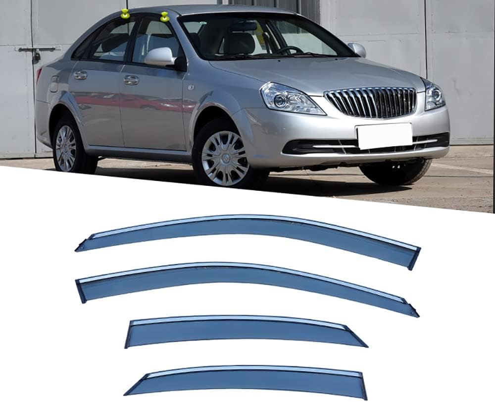 PANXUC Car Wind Deflectors for Buick Excelle 2006-2018, Side Window Wind Rain Deflector Window Visor Sun Rain Guard Smoke Guards