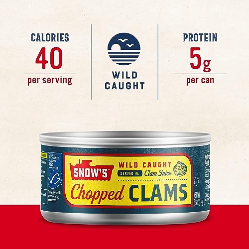 Image of Snow's Wild Caught Chopped Clams, 6.5 oz (Pack of 6)