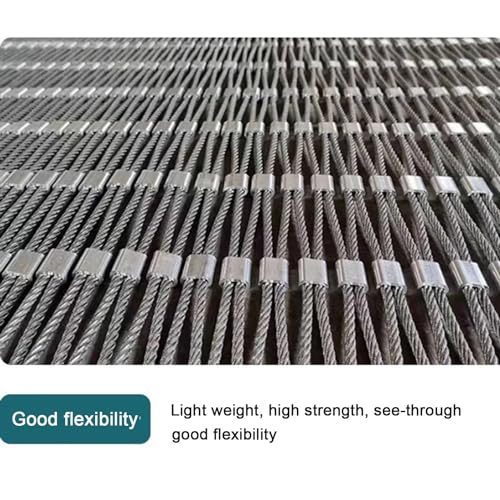 Filet de sécurité en maille d'acier inoxydable flexible protection balcons 1x8m - 5