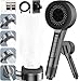 Filtered Shower Head with Handheld, High Pressure 5 Spray Mode Showerhead with Filters,Showerhead with ON/Off Switch and Shower Bracket for Hard Water