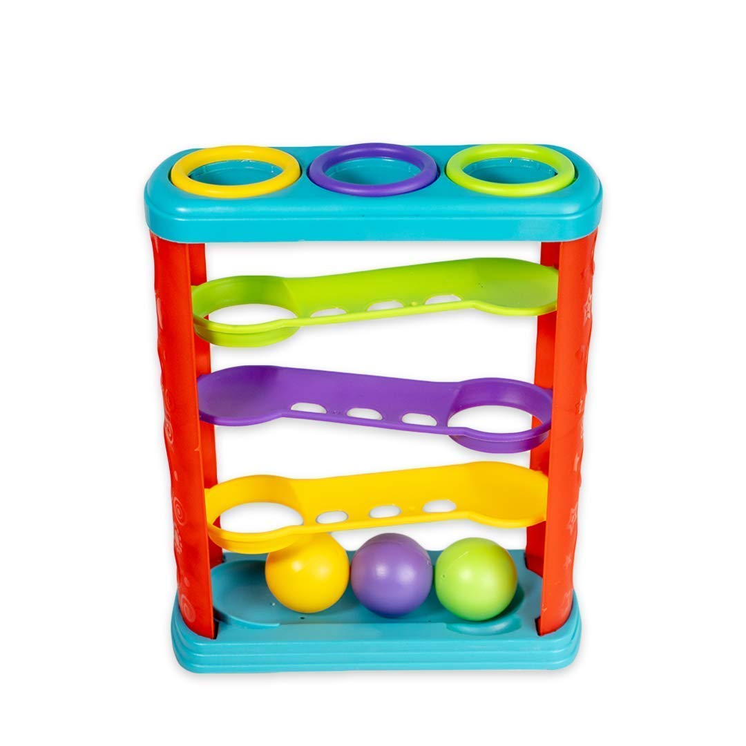 Ball Drop Ramp Race Toy for Toddlers Multi-Level Rolling Ball Track with 3 Colorful Balls Educational Cause & Effect Learning Fine Motor Skills & Early Development Activity Boys & Girls 12+ Months-image-38