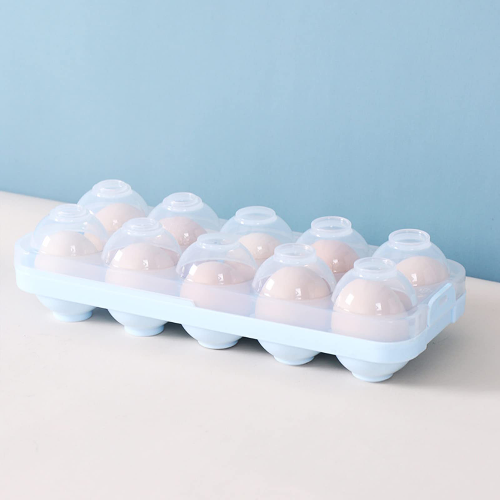 Emand Eggs Storage Box, Fridge Eggs Storage Container,Egg Fresh Box, Capacity for 10-20 Eggs, Environmental Protection, Stackable for Refrigerator Kitchen Egg Cartons Egg Baskets