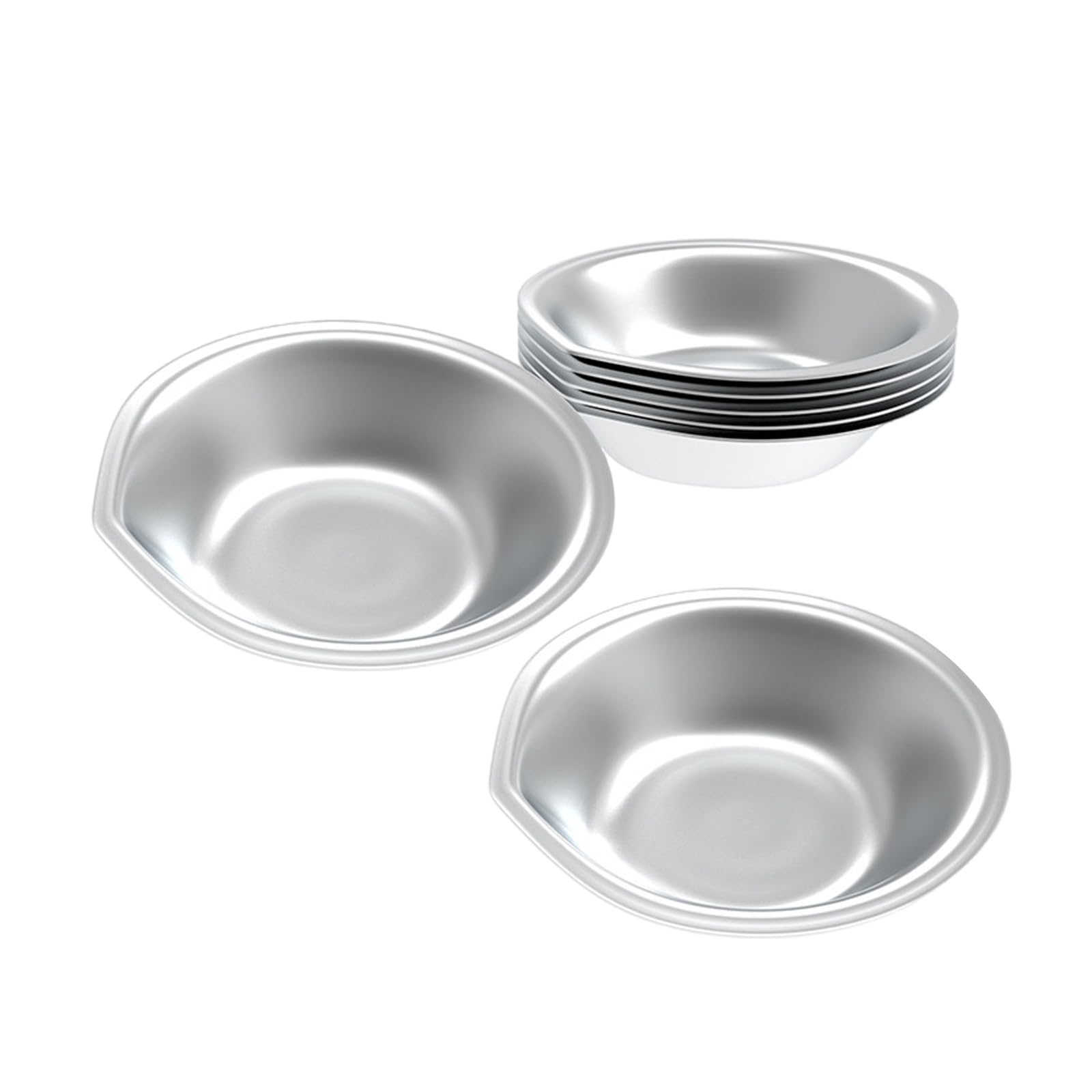 Hdoytxxm 6Pcs Stainless Steel Makeup Watercolour Paint Mixing Palettes Tray Lightweight Suitable For Artists & Diyer Enthusiasts Portable Paint Palettes
