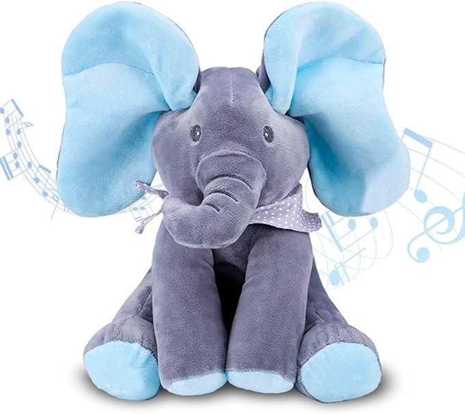 Pepstter Peek a Boo Elephant Stuffed Animals, Plush Toy for Baby Girls Hide-and-Seek Game Toy Singing Interactive Musical Toys (B0CK5VV23J) Amazon Price History, Amazon Price Tracker