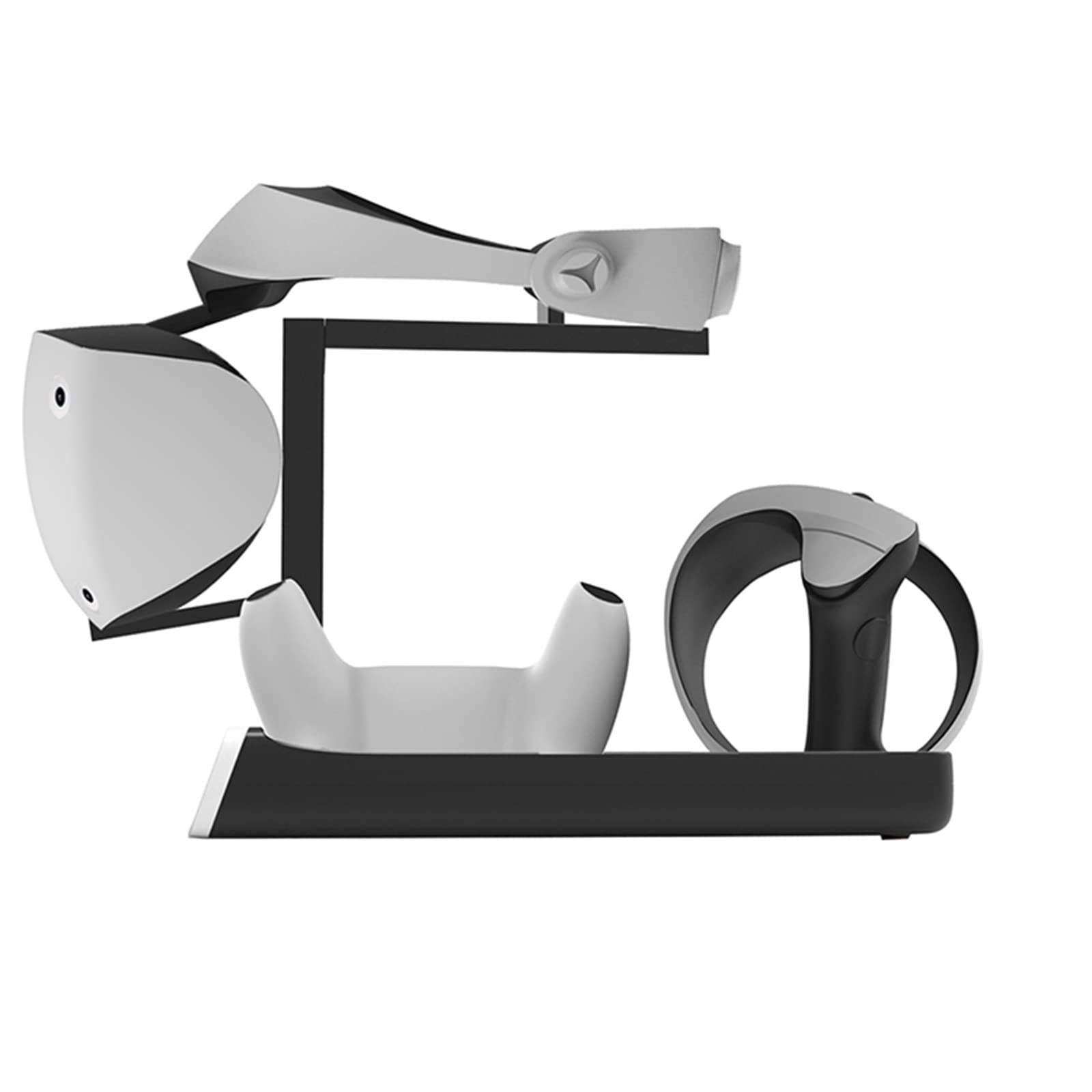Stazione di ricarica per controller PS VR2/PS5, base per dock di ricarica a 4 maniglie con indicatore luminoso, supporto verticale per cuffie PSVR2 e controller