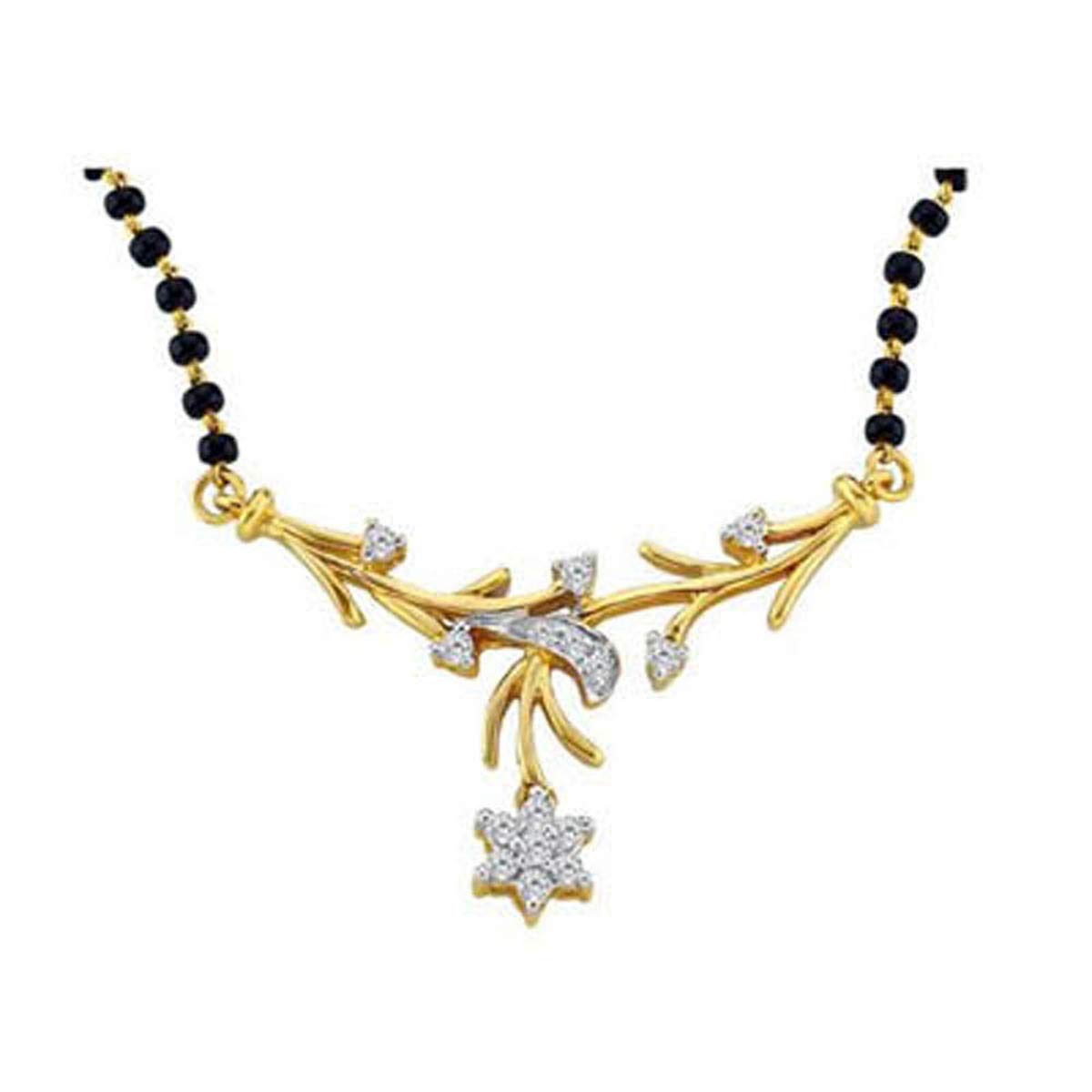 18k (750) Yellow Gold and Diamond Mangalsutra for Women