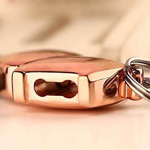 DOJoykey Liebhaber Schlüsselanhänger 1 Paar Schweine partneranhänger mit Magnetischen Mund,Süßes Geschenk für Valentinstag, Weihnachten, Hochzeit,Zink-Legierung (Glänzendes Schwarzes+Rosen-Gold)