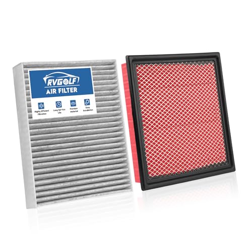 Image of Engine+Cabin Air Filter Fit for 14-18 Silverado 1500, 15-20 Suburban | 14-18 Sierra 1500, CA8755A, CF11809, 2Pcs, 99% Filtration Efficiency, Easy Install, Odor control, Great Value, Right Size